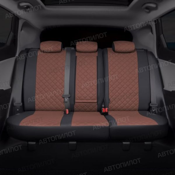 Чехлы Автопилот Экокожа Ромб на Renault Dokker 40/60 (2012+)