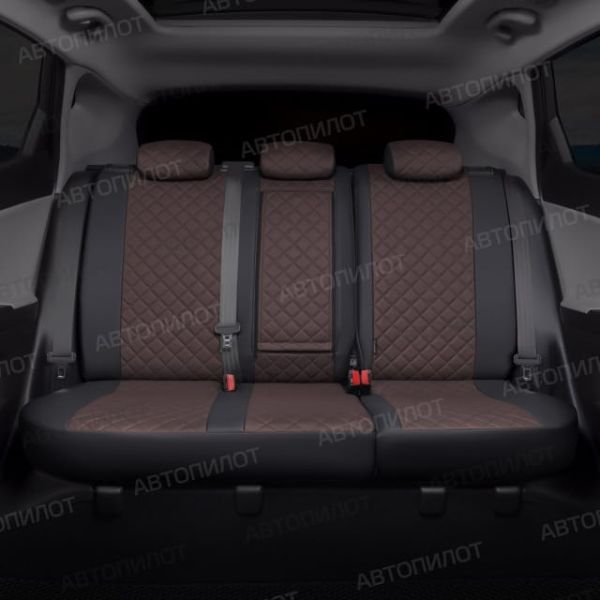 Чехлы Автопилот Экокожа Ромб на Renault Dokker 40/60 (2012+)