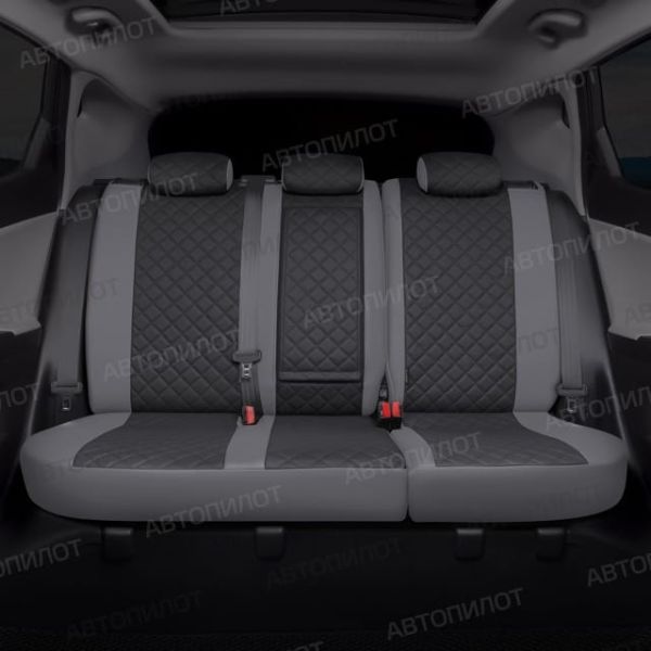 Чехлы Автопилот Экокожа Ромб на Renault Dokker 40/60 (2012+)