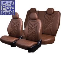 Чехлы Премиум Экокожа Байрон Президент|Жук на Peugeot 408 2012-2021 г.в.