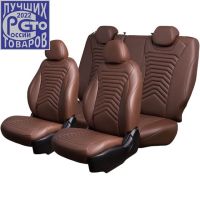 Чехлы Премиум Экокожа Байрон Президент|Жук на Peugeot 408 2012-2021 г.в.