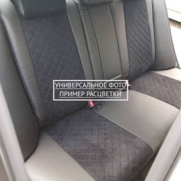 Чехлы Автопилот Алькантара Ромб на Peugeot 4007 2007-2012 г.в.