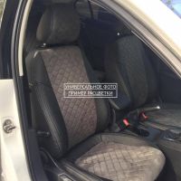 Чехлы Автопилот Алькантара Ромб на Peugeot 4007 2007-2012 г.в.