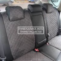 Чехлы Автопилот Алькантара Ромб на Peugeot 4007 2007-2012 г.в.