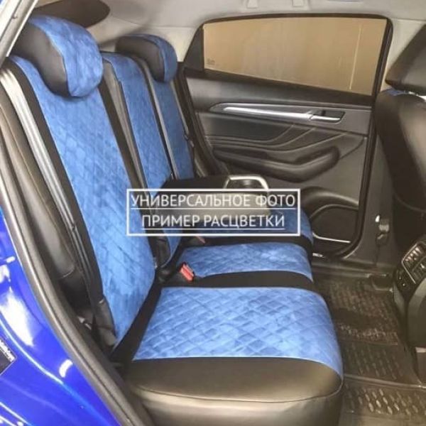 Чехлы Автопилот Алькантара Ромб на Peugeot 4007 2007-2012 г.в.