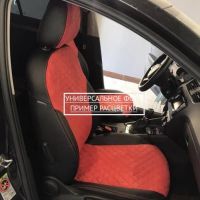 Чехлы Автопилот Алькантара Ромб на Peugeot 4007 2007-2012 г.в.