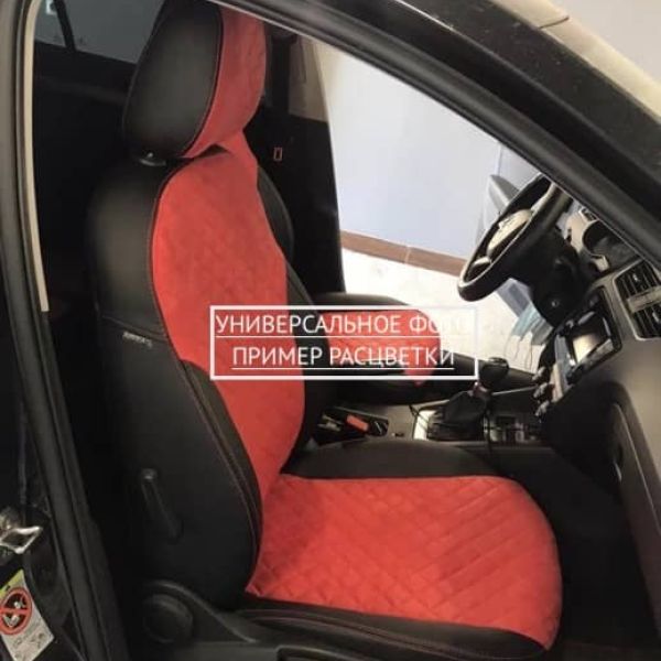 Чехлы Автопилот Алькантара Ромб на Peugeot 4007 2007-2012 г.в.
