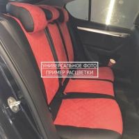 Чехлы Автопилот Алькантара Ромб на Peugeot 4007 2007-2012 г.в.