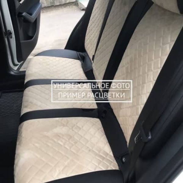 Чехлы Автопилот Алькантара Ромб на Peugeot 4007 2007-2012 г.в.