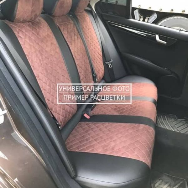 Чехлы Автопилот Алькантара Ромб на Peugeot 4007 2007-2012 г.в.