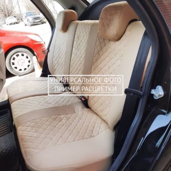 Чехлы Автопилот Алькантара Ромб на Peugeot 4007 2007-2012 г.в.