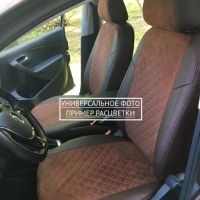 Чехлы Автопилот Алькантара Ромб на Peugeot 4007 2007-2012 г.в.