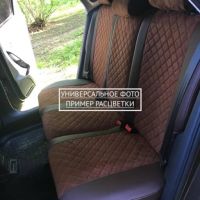 Чехлы Автопилот Алькантара Ромб на Peugeot 4007 2007-2012 г.в.